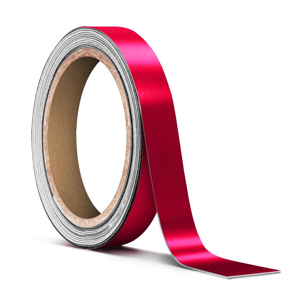 VViViD Satin Pink Magenta Metallic Chrome Pinstripe Vinyl Tape Roll ( x 25ft)