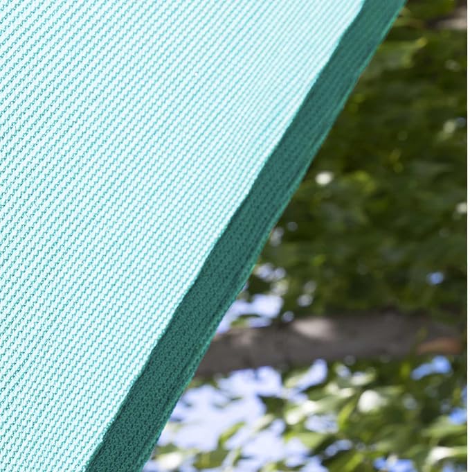 Amgo Custom Size 9' x 19' Turquoise Rectangle Square Sun Shade Sail UPF50+ AGTAPR1620, Order to Make Canopy Awning, 95% UV Blockage, Water & Air Permeable, Commercial and Residential (We Customize)