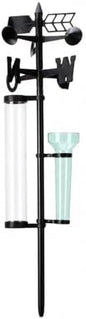 Rain Gauge Outdoor, Weather Station Kit Rain Gauge Thermometer Anemometer 3 in One