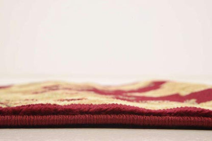Unique Loom Versailles Collection Area Rug - Henry (2' x 3' 1" Rectangle Red/Brown) - color: Red/Brown, size: 2'2" x 3'1" (Rectangular)