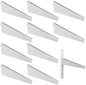 Yalikop 10 Pack Adjustable Shelf Brackets for Double Track System Closet Organization Heavy Duty Wire Shelf Brackets (White,4.7 Inches)