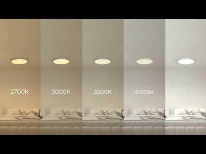 Builder Essential Round LED 11in Flush Mount 21W 2,050 Lumens with 5-CCT Selectability 2700-3000-3500-4000-5000K in Brushed Nickel