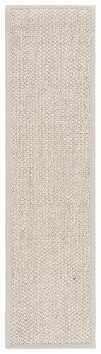 SAFAVIEH Natural Fiber Collection Runner Rug - 2' x 6', Marble, Sisal, Woven Design with Border (NF525C) - color: Marble, size: 2' x 6' (Runner)