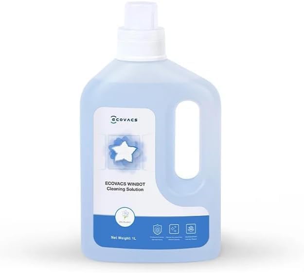 ECOVACS Multi-Surface Winbot Cleaning Solution, Compatible with Winbot W2 PRO Omni/W2 Omni/W2 PRO/W1 PRO/WINBOT MINI,1L