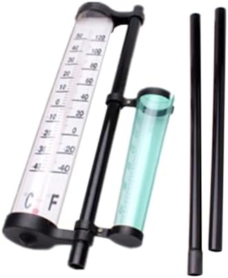 Ciieeo 2 Sets 3 in 1 Outdoor Measuring Instruments with Thermometer, Rain Gauge, and Wind Direction Meter, Plastic Material for Garden Decoration and Farm Planting, Accurate Temperature
