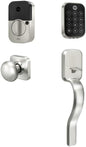 Yale Assure Lock 2 Touch Deadbolt with Ridgefield Handle, Satin Nickel Smart Keyless Entry Door Lock with Wi-Fi Connected Touch Keypad and Fingerprint Scanner, B-YRD450-F-WF1-RX-619