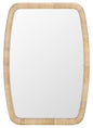 SAFAVIEH Home Collection – Lani Natural Rattan Wall Mirror, Rounded Rectangular Frame, Vertical or Horizontal Hanging Accent (MRR9032A)
