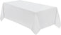 VidaFete 1 Pack Tablecloth 90 * 132inch Rectangle Table Cloth Polyester, Stain Wrinkle Resistant Polyester Dining Table Cover for Kitchen Dinning Party Wedding Tabletop Buffet Decoration(White)