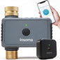 Insoma WiFi Water Timer with Brass Inlet&Outlet, Smart Sprinkler Timer + Auto/Manual/Rain Delay for Garden, Hose Timers with Hub, Up to 20 Watering Plans, APP & Voice Control, Compatible with Alexa