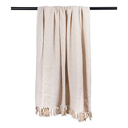 DII Diamond Throw Collection Cotton Woven, 50x60, White - color: White