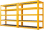 REIBII Orange Garage Shelving 2-Pack Heavy Duty Storage Shelves for Pantry