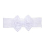 Qiansail Baby Girls Lace Bow Headband Elastics Bow Knot Hairband Headwrap for Newborn Infant Toddlers Kids (White)