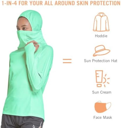 baleaf Women's SPF Shirts Long Sleeve Shirts UPF 50+ Hoodie Rash Guard