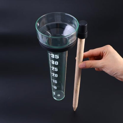 TOYANDONA 2 Sets Outdoor Thermometer and Rain Gauge Measuring Instruments with Plastic Material for Farm Planting and Garden Decoration, Accurate Temperature and Rainfall Measurement