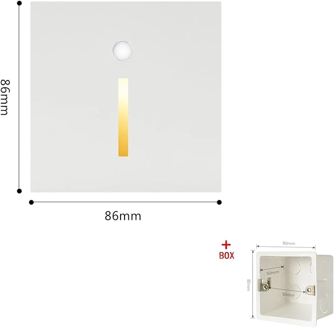 Wall Lamps, Smart Wall Lamp Pir Motion Sensor Footlight Stair Light Led Night Light Indoor Lighting for Room Decor Hall Kitchen Bedroom(Gray with Box)