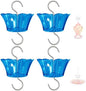 3oz Plastic Ant Moat for Hummingbird Feeder, 4-Pack Blue Insect Guards