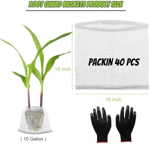 40 Pcs Gopher Baskets 5 Gallon Root Guard Proof Stainless Wire Steel Trap