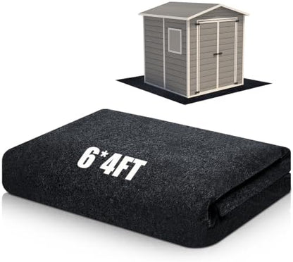 Shed Floor Mat 6 x 4 ft, Waterproof PE Backing for Backyard Sheds and Patio