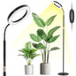 LBW Grow Light with Stand for Indoor Plants, 8" Halo Full Spectrum Grow Light, Adjustable Height up to 68", Auto Cycle Timer (4/8/12H), 6-Level Dimmable, Plant Light for Indoor Growing - size: 1 Head 8" Large Black