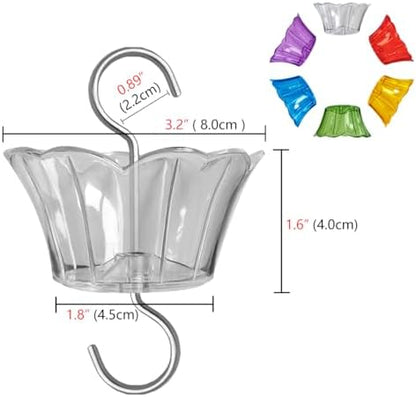 3oz Plastic Ant Moat for Hummingbird Feeder, 4-Pack Yellow Insect Guards