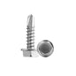 #10 x 1 (100 Pack) Hex Washer Head Self Drilling Screws, Self Tapping Sheet Metal Tek Screws, 410 Stainless Steel