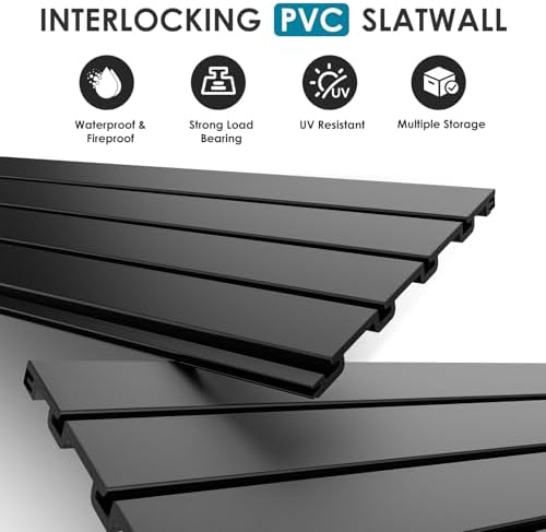 Brakki Slat Wall Paneling 4x8 Ft, Slatwall Garage Organizer Storage System