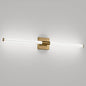 Modern LED Vanity Light, 360° Full Lighting Bathroom Light Fixture Over Mirror, 28W 5500K Cool White, Hardwired Wall Sconce, 31.6 Inch, Brass