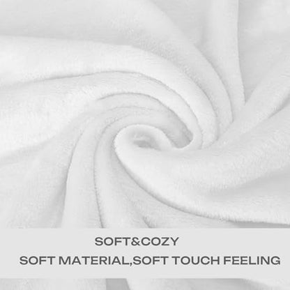 Christmas White Throw Blanket,Super Soft Cozy Blanket for Couch Sofa Bed.Plush Microfiber Blanket Lightweight,50x60 Inch - color: White, size: Throw(50"×60")