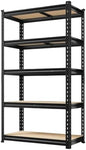 Storage Shelves Garage Shelving Unit Heavy Duty,Metal Racks for Stoage 60 inchs,5 Tier Garage Organization, Adjustable Steel Rack for Closet, Pantry, Warehouse,2000LB