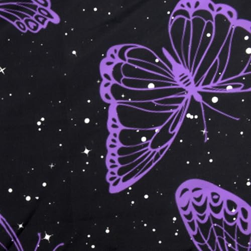 HVEST Purple Butterfly Wall Hanging - Galaxy Space Tapestry for Bedroom, Kids Room, Living Room - 40L x 60W inches - color: Purple, size: 40"L x 60"W