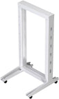 NavePoint 22U 2 Post Rack Open Frame Server Rack for 19 Inch Equipment, AV, Networking, Data & IT Devices, 2-Post Rack 22U with Wheels, 661lbs Weight Capacity, White
