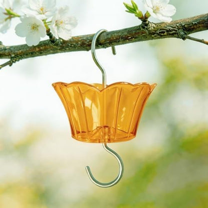 3oz Plastic Ant Moat for Hummingbird Feeder, 4-Pack Yellow Insect Guards