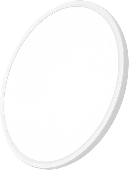 24 Inch Large LED Flush Mount Ceiling Light, 50W,5480LM, 3000K/4000K/6000K CCT Selectable,White Round Flat Panel Low Profile Ceiling Light Fixtures for Hallway, Kitchen, Bedroom, Laundry Room