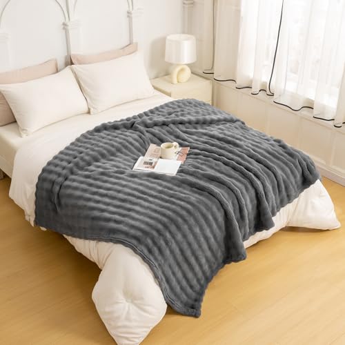 YUSOKI Luxury 3D Bubble Light Weighted Throw Blanket 2.8lb,All Ages,Home Decoration, (Grey,60 * 80inches) - color: Grey, size: Twin(60" x80")