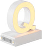 LED Magnetic Letter Q, H 3.7" Light with Touch Control, White, Dimmable, Warm White 3000K