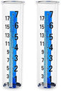 JOYBEE 7" Capacity Glass Rain Gauge Replacement Tube for Outdoors Yard Garden(2 pcs)