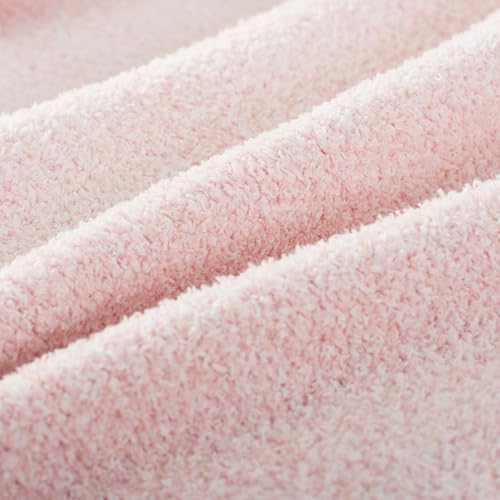 Carriediosa Heather Throw Blanket 50" X 60", 400GSM Ultra Soft Microfiber Fuzzy Fluffy Reversible Knitted Blankets Cozy Plush Lightweight and Warm Fall Throws for Couch, Bed, Sofa, Dusty Pink - color: Heather - Dusty Pink, size: 50" X 60"