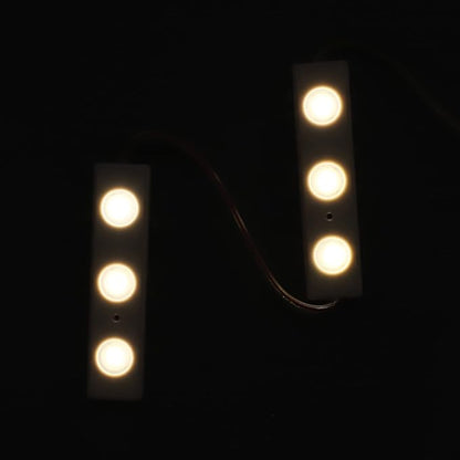 LED Makeup Mirror Light, 2 Strings USB Plug in Strip Light with Adjustable Brightness, 4000 to 5000K Color Temperature ABS Material for Vanity Mirror (2s 2.7V -3.4V 230MA-240mA)