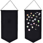 2pcs Cotton Canvas Wall-Mounted Brooch,Wall Hanging Jewelry Display Storage Set for Pin and Brooch Collections(A) - color: A