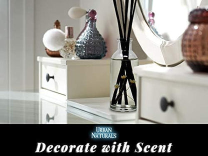 Urban Naturals Honeysuckle & Jasmine Reed Diffuser Oil Refill | Beautiful Floral Fragrance | Hyacinth, Neroli, Iris, Rose & Lily of the Valley | Includes Free Set of Reed Sticks! Made in the USA