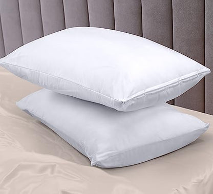 Utopia Bedding Premium 100% Waterproof Pillow Protectors with Zipper Standard Size (Set of 40), Bed Bug and Dust Mite Proof Zippered Pillow Covers, Pillow Encasement Cases, White - size: Standard (Pack of 40)