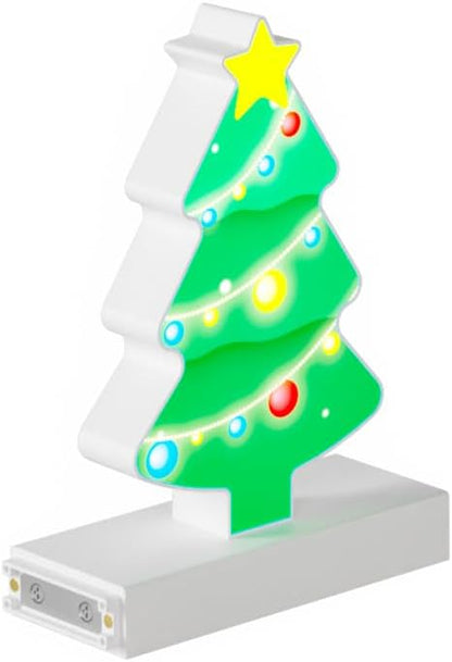 LED Magnetic Christmas Tree, H 6.7" Light with Touch Control, Green, Dimmable