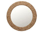 KOUBOO Round Rope Wall Mirror, Chequered, Beige/Natural