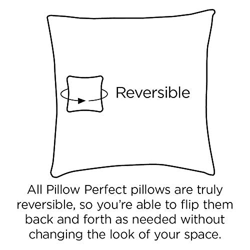 Pillow Perfect Trellis Indoor/Outdoor Tufted Wicker Seat Cushion, 2 Count, 19 x 19, Black Kirkland Black - color: Black Kirkland Black