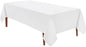 VidaFete 1 Pack Tablecloth 60 * 120inch Rectangle Table Cloth Polyester, Stain Wrinkle Resistant Dining Table Cover for Kitchen Dinning Party Wedding Rectangle Tabletop Buffet Decoration(White)