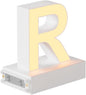 LED Magnetic Letter R, H 3.7" Light with Touch Control, White, Dimmable, Warm White 3000K