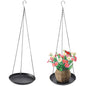 Hanging Planter for Indoor Outdoor, Plant Hanger, Hanging Plant Holder, Plant Pot Shelf Basket for Window Wall Ceiling Garden with Chains and Hooks, 2Pcs (Round) - style: Round