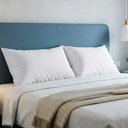 Set of 4 Pillow Protectors with Zipper Standard Size, Bed Bug and Dust Mite Proof Pillow Covers, Ultra Soft Pillow Encasements, Moisture Wicking and Waterproof Pillow Cases by Utopia Bedding (White) - size: Standard (Pack of 4)
