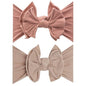 Baby Bling 2PK FAB-BOW-OUS®: putty + blush