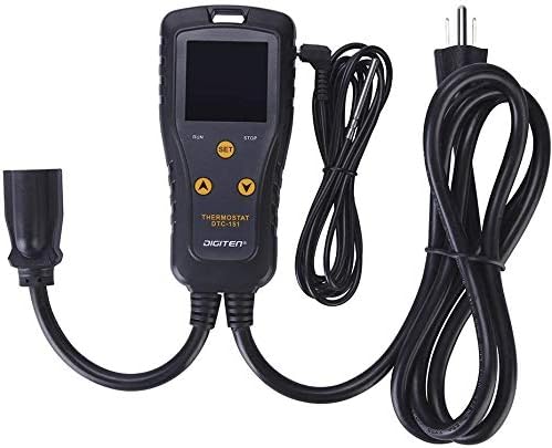 DIGITEN DTC151 Temperature Controller Plug-in Thermostat Cooling Heating Temperature Controller Outlet GreenhouseThermostat for Germination Incubation Homebrewing